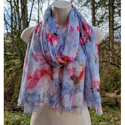 Watercolour Magnolia M8604 (Blue / Pink)