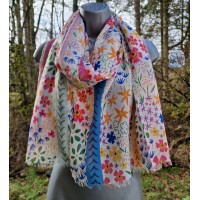 Flower Stripe M8515 (Cream / Multi)