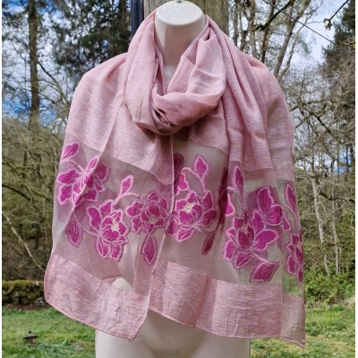 Silk Mix Sheer Water Lily Wrap