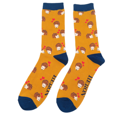 Socks (7-11) - Hedgehogs and Hearts - MH233