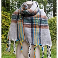 Twist Tasselled Check Wrap (MT 705-003)